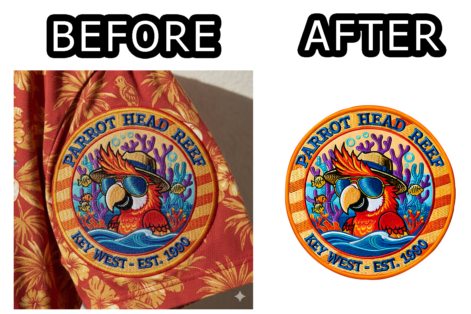 Logo Pull Before After